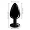 Dorcel - Diamond Plug - Металлическая анальная пробка с украшением в виде кристалла (чёрная) L