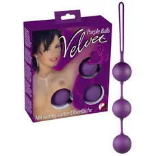 Velvet Balls Triple - Вагинальные шарики, 3,5 см (фиолетовый)