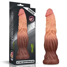 Dual-Layered Silicone Nature Cock 9.5" - Фалоімітатор, 24.5 см (тілесний)