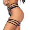 Leg Avenue-Rhinestone garter strapps OS Black - Сексуальный гартер со стразами