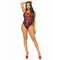 Leg Avenue - Studed O-ring harness teddy - Cексуальна червона портупея, S