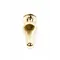 Boss Jewellery Gold Butt Plug Purple - Анальна пробка з кристалом, 9,5х3 см (фіолетовий)