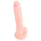 Orion - Medical Silicone Dildo - Фаллоимитатор с мошонкой, 18х3.5 см