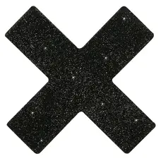 Cottelli Collection Nipple Sticker X - наклейки на соски, (чорний)