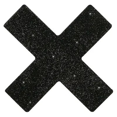 Cottelli Collection Nipple Sticker X - наклейки на соски, (чорний)