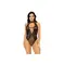 Leg Avenue Net and lace halter bodysuit - Боді, OS (чорний)