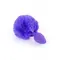 Boss Jewellery Silicon PLUG Bunny Tail Purple - Анальная пробка с хвостом, 6,5х2,7 см (фиолетовый)