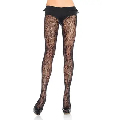 Leg Avenue - Ажурные колготки с красивым узором, S-L (чёрный) Leg Avenue - Ажурные колготки с красивым узором, S-L (чёрный)