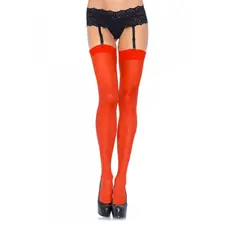Leg Avenue Sheer Stockings - Панчохи класичні (червоні)