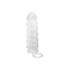 Dorcel Mr. Orgasm насадка на член із кільцем для мошонки, +3 см (прозорий)