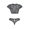 Комплект Passion LEAFA BIKINI black, XXL/XXXL
