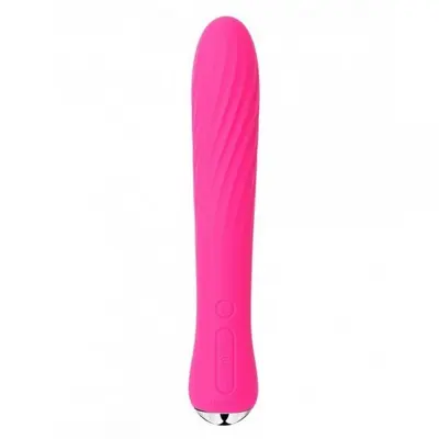 Svakom Anya Heating Vibrator - Ребристий вібромасажер, 19. 5х3. 3 см (рожевий)