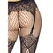 Leg Avenue - Fishnet tights with backseam - Мереживні чорні колготки, O/S