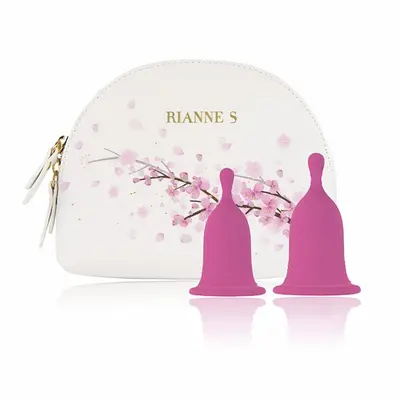 RIANNE S Femcare Cherry Cup - 2 менструальні чаші розмір S та M у косметичці