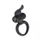 Adrien Lastic Lingus - виброкольцо с язычком и щеточкой, 7х2.5 см (черный)