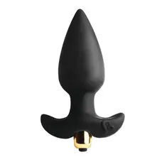 Rocks Off Butt Throb Black - анальна вібропробка, 12х4.2 см (чорний)