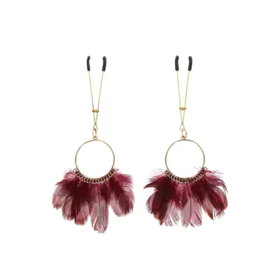 Зажимы на соски Tweezers With Feathers