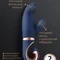 Gvibe Gentley Caribbean Blue - вибратор кролик для стимуляции точки G и клитора с 2 моторами, 19.9х4.2 см (синий)