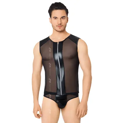 SoftLine Shirt and Shorts 4606 - Комплект білизни для чоловіків, XL (чорний)