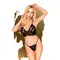 Penthouse Double Spice - Комплект браллет и стринги, L/XL (черный)