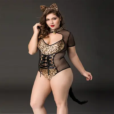 JSY P71111 Plus Sizе - Еротичний костюм кішечки, XL/XXL