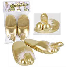 Orion Golden Penis Puschen - Елітні домашні капці з пенісом (золотий)