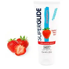 Hot Superglide - Оральный лубрикант со вкусом клубники, 75 мл