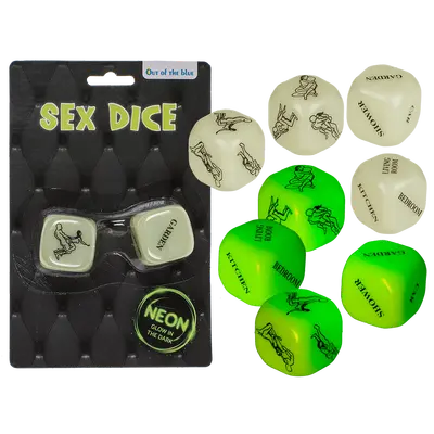 Sex Dice Kamasutra Neon - Кубики, що світяться в темряві, 2 шт