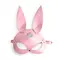 Кожаная маска Зайки Art of Sex - Bunny mask розовая