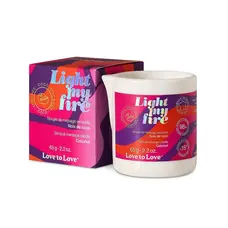 Масажна свічка з ароматом кокосу Love To Love LIGHT MY FIRE, 65 мл