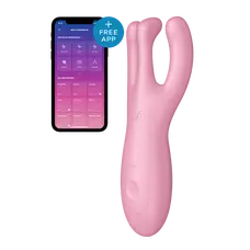 Satisfyer Threesome 4 - Вібратор для клітора, 14х5.6 см (рожевий)