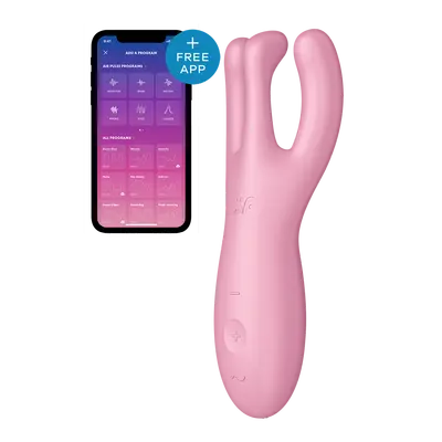 Satisfyer Threesome 4 - Вибратор для клитора, 14х5.6 см (розовый)