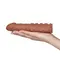 LoveToy Pleasure X-Tender Penis Sleeve Brown Add 2 - Насадка на член +5 см (коричневий)