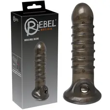 Rebel Dick & Ball Sleeve - Насадка на пенис, 18 см (черный)