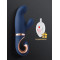 Gvibe Gentley Caribbean Blue - вибратор кролик для стимуляции точки G и клитора с 2 моторами, 19.9х4.2 см (синий)