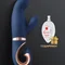 Gvibe Gentley Caribbean Blue - вибратор кролик для стимуляции точки G и клитора с 2 моторами, 19.9х4.2 см (синий)