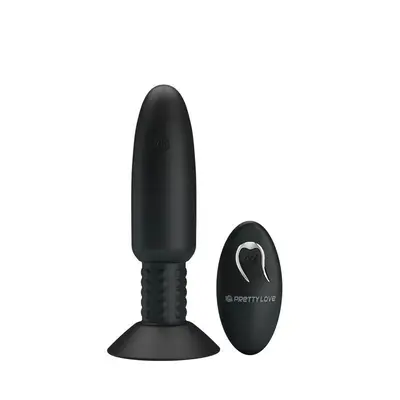 Pretty Love Beaded для xtra pleasure Plug Black - Анальна пробка з вібрацією, 14,6х3,6 см (чорний)