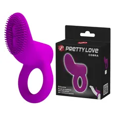 Pretty Love Cobra Penis Ring Vibrating Purple - Віброкільце, 7,6 см (фіолетовий)
