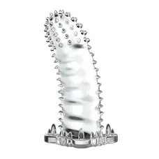 LyBaile Brave Man Penis Sleeve Crystal - Насадка на член, 14 см (прозорий)