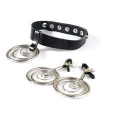 Набір чокер + затискачі Art of Sex - Choker and Nipple clamps Triada