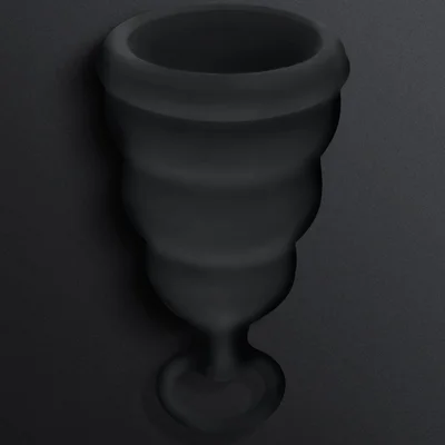 Gvibe Gcup Black силиконовая менструальная чаша с защитой от протечек, 5 мл (чёрный)