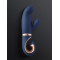 Gvibe Gentley Caribbean Blue - вибратор кролик для стимуляции точки G и клитора с 2 моторами, 19.9х4.2 см (синий)