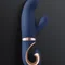 Gvibe Gentley Caribbean Blue - вибратор кролик для стимуляции точки G и клитора с 2 моторами, 19.9х4.2 см (синий)