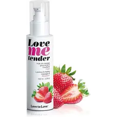 Love To Love Love Me Tender Strawberry - натуральное массажное масло, 100 мл. (клубника)