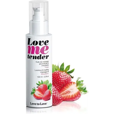 Love To Love Me Tender Strawberry - натуральне масажне масло, 100 мл. (полуниця)