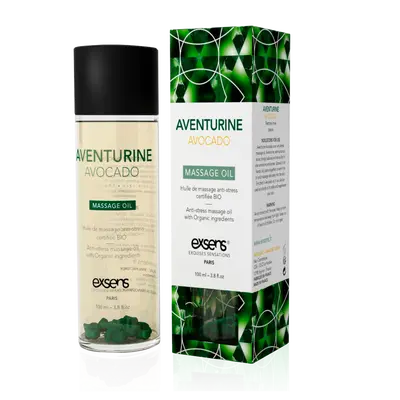 EXSENS Aventurine Avocado - Натуральное массажное масло (анти-стресс с авантюрином) 100 мл