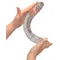 Crystal Duo Double-Dong - Двухсторонний фаллоимитатор, 34х3.8 см (прозрачный)