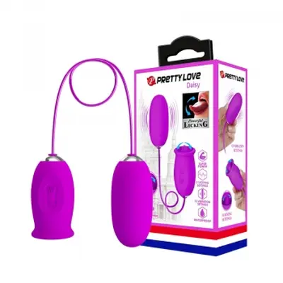 Pretty Love Daisy Licking Vibrator Purple - Віброяйце, 7,3 см (фіолетовий)