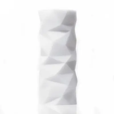 Tenga 3D Polygon - Мастурбатор с ломаной текстурой, 13х4 см (белый)