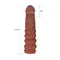 LoveToy Pleasure X-Tender Penis Sleeve Brown Add 2 - Насадка на член +5 см (коричневий)